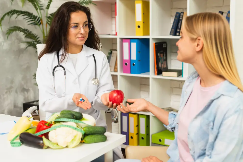 Professional holistic healthcare physician consultation