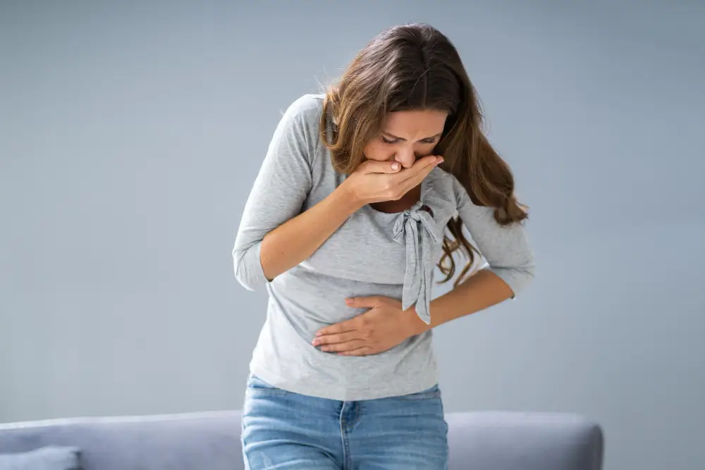 Women feeling Nausea